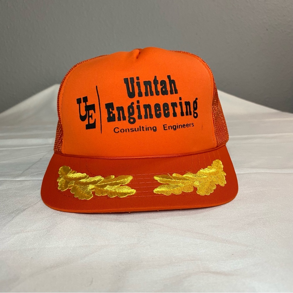 Vintage Uintah Engineering Trucker Hat Scrambled Eggs YR Headwear One Size Fits